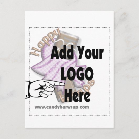 会社のビジネスロゴを追加する ポストカード (正面)