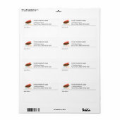 会社のビジネスロゴパッケージの配送先住所 ラベル (フルシート)