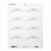 会社のビジネスロゴパッケージの配送先住所 ラベル (フルシート)