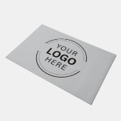 会社のビジネスロゴブラックモダンプロフェッショナル ドアマット (アングル)