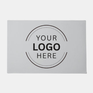 会社のビジネスロゴブラックモダンプロフェッショナル ドアマット