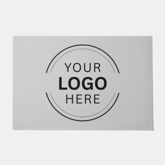 会社のビジネスロゴブラックモダンプロフェッショナル ドアマット (正面)