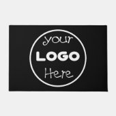 会社のビジネスロゴブラックモダンプロフェッショナル ドアマット (正面)