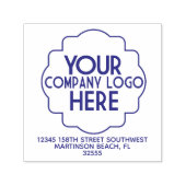 会社のビジネスロゴ差出人住所4行 セルフインキングスタンプ (デザイン)