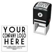 会社のビジネスロゴ差出人住所4行 セルフインキングスタンプ (インサイチュ)