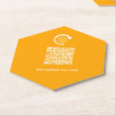 会社のビジネスロゴQRコード |レトロ金ゴールド ペーパーコースター (アングル)