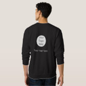 会社のビジネスロゴWebサイト両面ブラック スウェットシャツ (裏面フル)