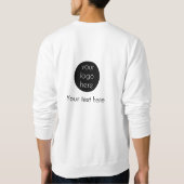 会社のビジネスロゴWebサイト両面 スウェットシャツ (裏面)