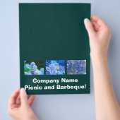 会社のピクニック&バーベキュー！Flyersテキストの追加 チラシ (手)