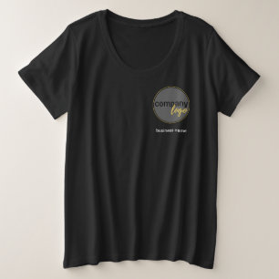 会社のブランドのユニフォームカスタムロゴ名 プラスサイズTシャツ