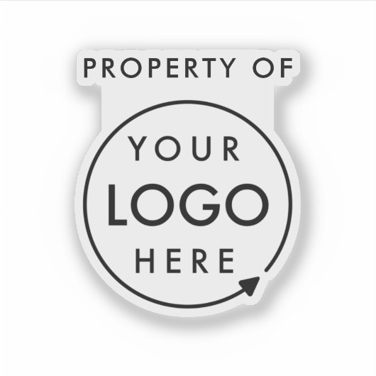 会社のプロパティロゴ |ビジネス資産ノートパソコン シール (正面)