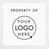 会社のプロパティロゴ |ビジネス資産ノートパソコン ラベル (デザイン1)