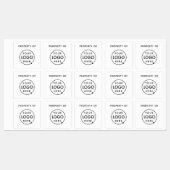 会社のプロパティロゴ |ビジネス資産ノートパソコン ラベル (シート)