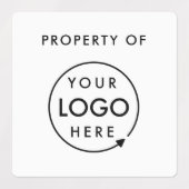 会社のプロパティロゴ |ビジネス資産ノートパソコン ラベル (デザイン2)