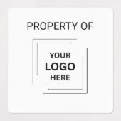会社のプロパティロゴ |ビジネス資産ノートパソコン ラベル (デザイン1)