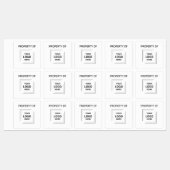 会社のプロパティロゴ |ビジネス資産ノートパソコン ラベル (シート)