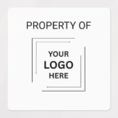 会社のプロパティロゴ |ビジネス資産ノートパソコン ラベル (デザイン2)