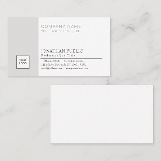 会社のプロフェッショナルエレガントロモダンゴ 名刺 (正面/裏面)