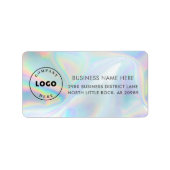 会社のホログラフィックアドレスの追加 ラベル (正面)