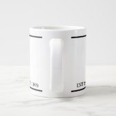 会社のマグパーソナライズされた- B/Wマグ ジャンボコーヒーマグカップ (裏面)