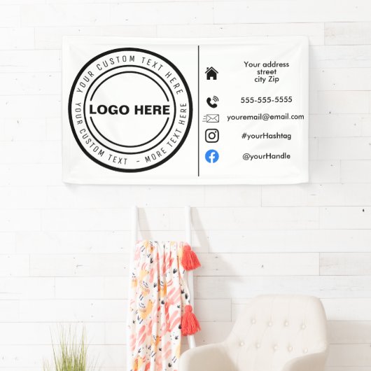 会社のマーケティングのビジネスロゴ 横断幕 (インサイチュ)