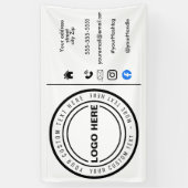 会社のマーケティングのビジネスロゴ 横断幕 (縦)