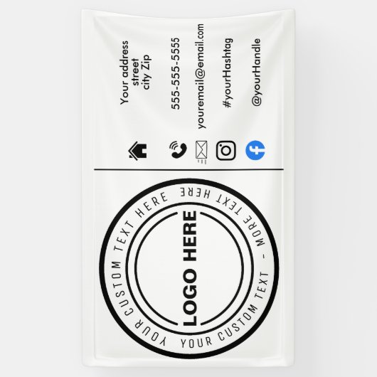 会社のマーケティングのビジネスロゴ 横断幕 (縦)