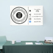 会社のマーケティングのビジネスロゴ 横断幕 (トレードショー)