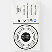 会社のマーケティングのビジネスロゴ 横断幕 (縦)