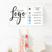 会社のマーケティングビジネスのロゴの追加 横断幕 (インサイチュ)