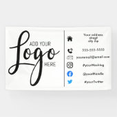 会社のマーケティングビジネスのロゴの追加 横断幕 (横)