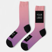 会社のモダンプロフェッショナルビジネスロゴピンク ソックス (左)
