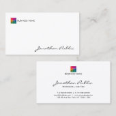 会社のモダンロエレガントゴをここにプロフェッショナル 名刺 (正面/裏面)