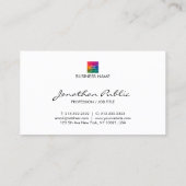 会社のモダンロエレガントゴをここにプロフェッショナル 名刺 (裏面)