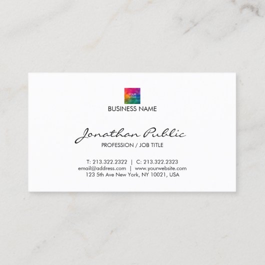 会社のモダンロエレガントゴをここにプロフェッショナル 名刺 (裏面)