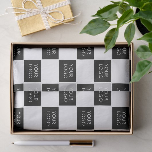 会社のモダンロゴのプロモパッケージ 薄葉紙 (ギフト)