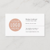 会社のモダンロゴのミニマリスト 名刺 (正面)