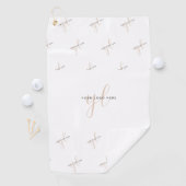 会社のモダンロゴの繰り返しパターンビジネスプロモーション ゴルフタオル (インサイチュ)