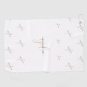 会社のモダンロゴの繰り返しパターンビジネスプロモーション ゴルフタオル (横)