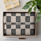 会社のモダンロゴプロモパッケージベージュ 薄葉紙 (ギフト)