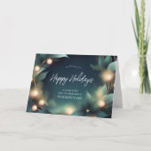 会社のモダン休日リースロゴ サンキューカード (正面)