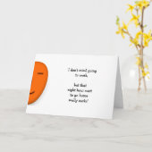 会社のユーモアの引用文おもしろいを働いてもいい カード (黄色い花)