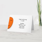 会社のユーモアの引用文おもしろいを働いてもいい カード (正面)