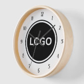 会社のラウンドロゴブランドオフィスの装飾 壁時計 (傾斜)