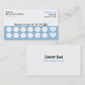 会社のロイヤリティの名刺のパンチカード ロイヤリティカード (正面/裏面)