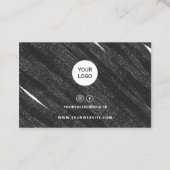 会社のロイヤルティカード白黒モダン 名刺 (裏面)