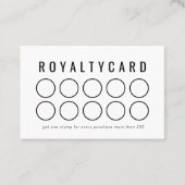 会社のロイヤルティカード白黒モダン 名刺 (正面)