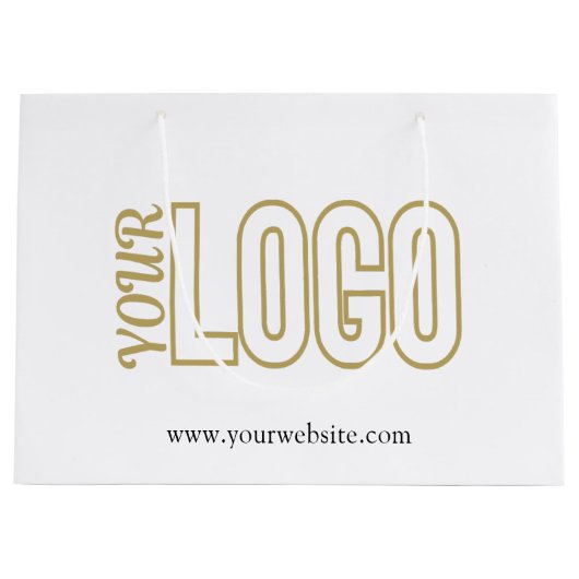 会社のロカスタマイズゴを使用した大規模な紙ショッピング ラージペーパーバッグ (正面)