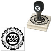 会社のロカスタムゴと丸いゴム印 ラバースタンプ (押印)