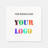 会社のロカスタムゴと文字のビジネスナプキンスを スタンダードカクテルナプキン (正面)